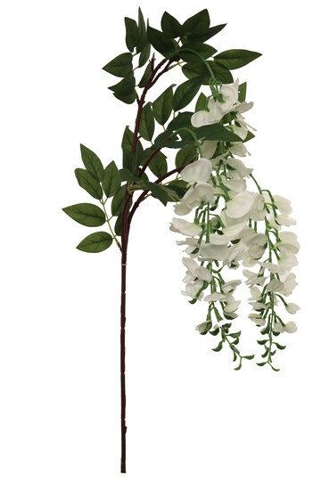 Floral Home; 3-Pack 36" White Silk Wisteria Sprays – Elegant Hanging Florals; Category:Spring Fillers; Image:1